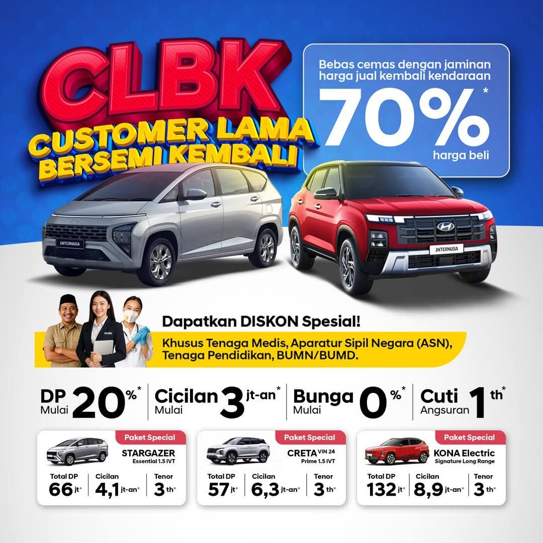 jaminan Harga Jual kembali kendaraan 70%